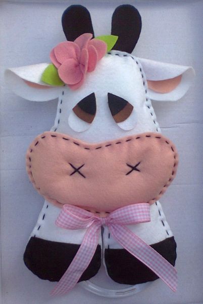 Vaca para pendurar Pano de Prato